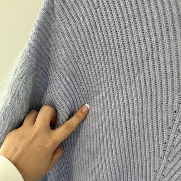 Fashion Nova Purple Eyelash Knit Sweater Size Medium - Picture 4 of 7